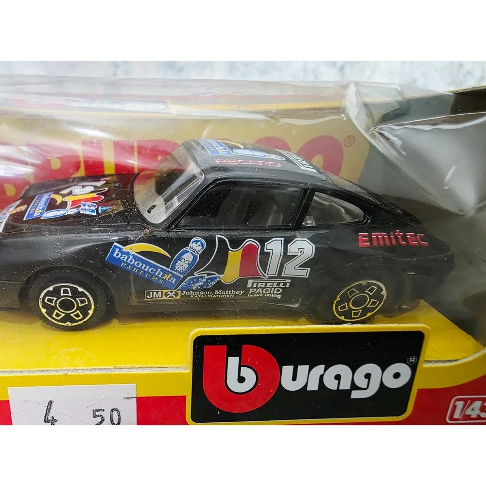 Bburago 1/43 Porsche 911 Carrera Supercup Black Diecast Car Cod 4153 New In Box